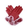 Red UGG Touch Screen Rabbit Fur Gloves