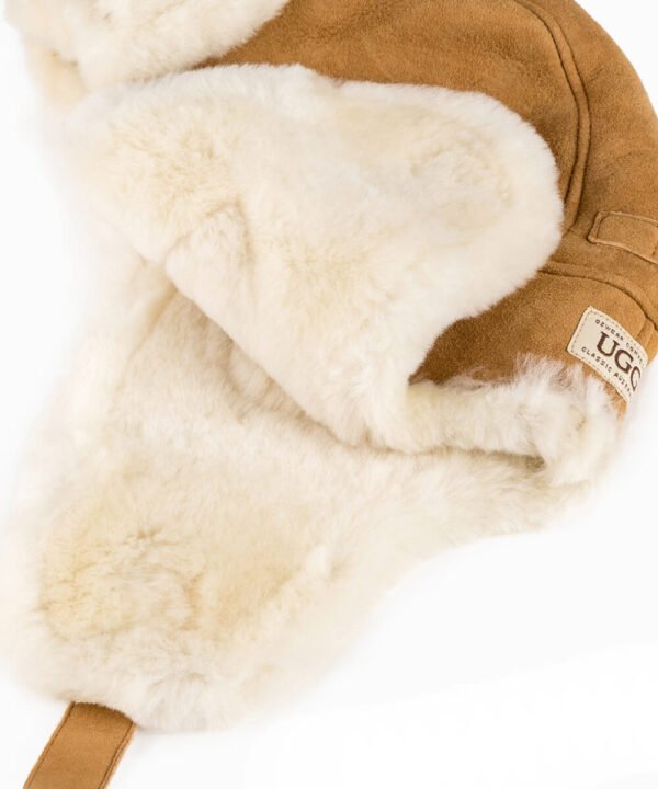 UGG Button Aviator Hat Chestnut