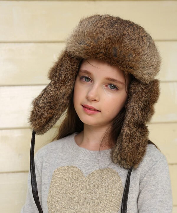 UGG Rabbit Fur Kids Aviator Hat