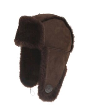 UGG Button Aviator Hat Brown