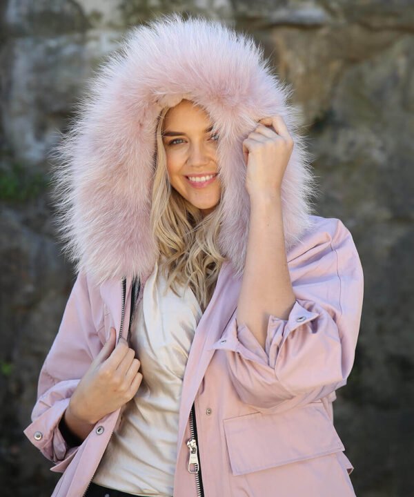 GUG Rex, Raccoon Women Fur Parka Jacket - Image 6