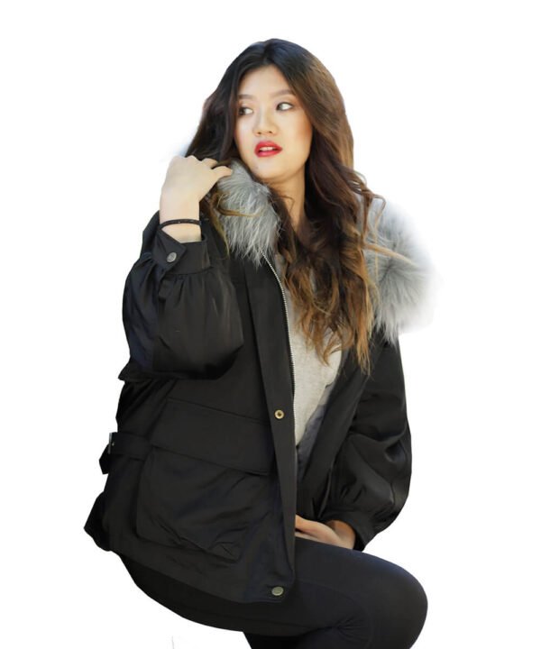 GUG Rex, Raccoon Women Fur Parka Jacket - Image 13