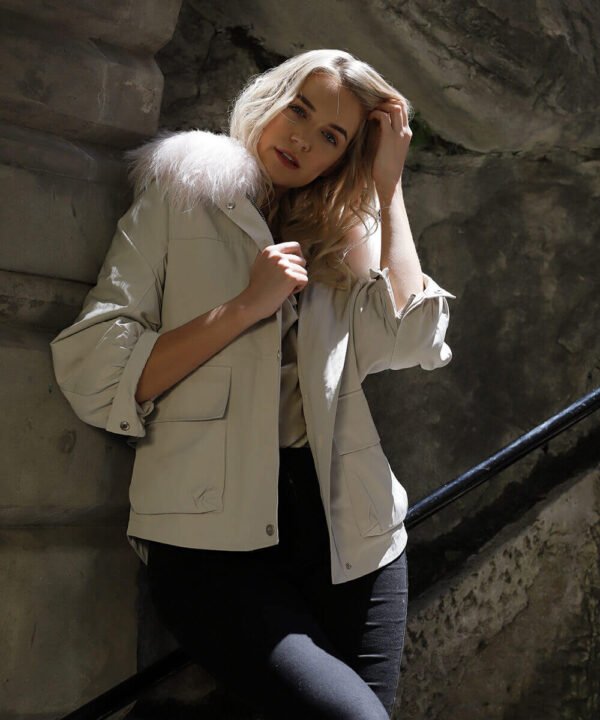 GUG Rex, Raccoon Women Fur Parka Jacket - Image 11