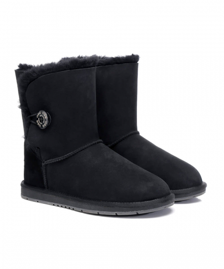Women's Short Classic Button UGG Boots - Image 3