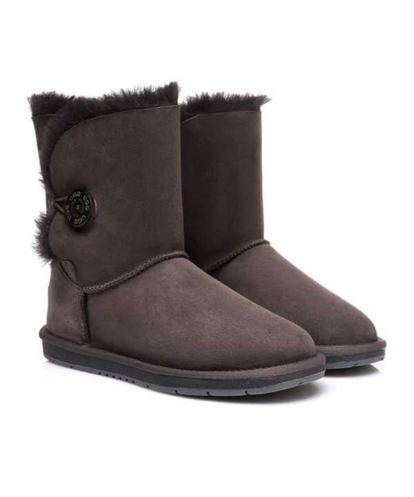 Women's Short Classic Button UGG Boots - Image 5