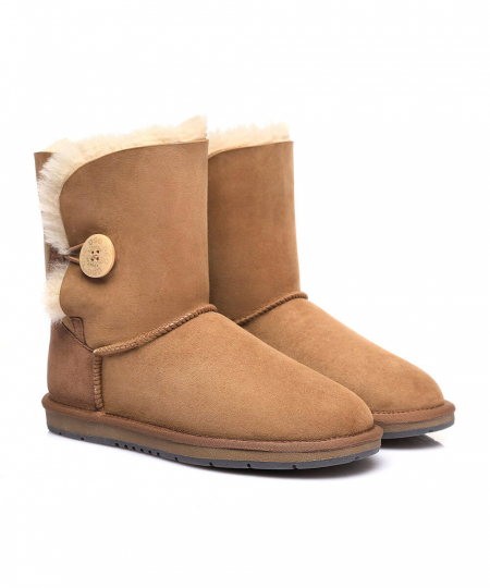 Women's Short Classic Button UGG Boots - Image 4