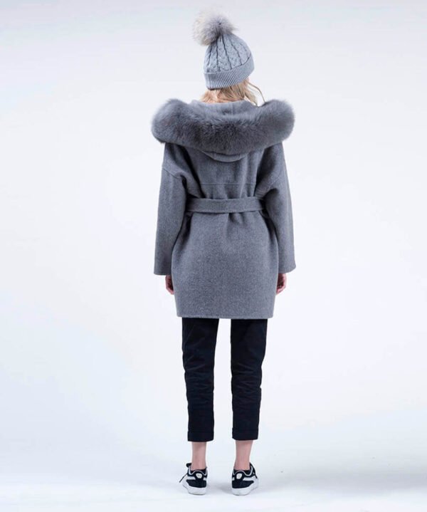 GUG Cashmere Wool Fox Fur Coat - Image 5