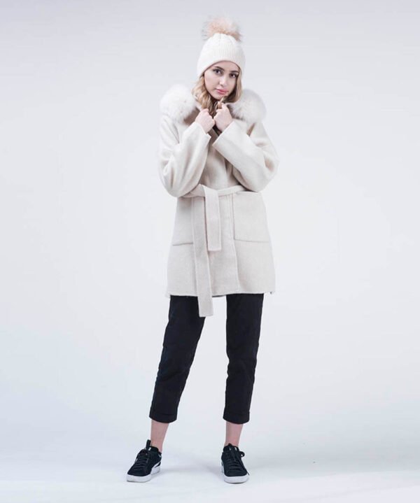 GUG Cashmere Wool Fox Fur Coat - Image 6
