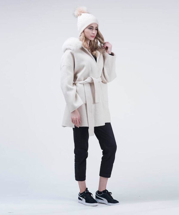 GUG Cashmere Wool Fox Fur Coat - Image 7