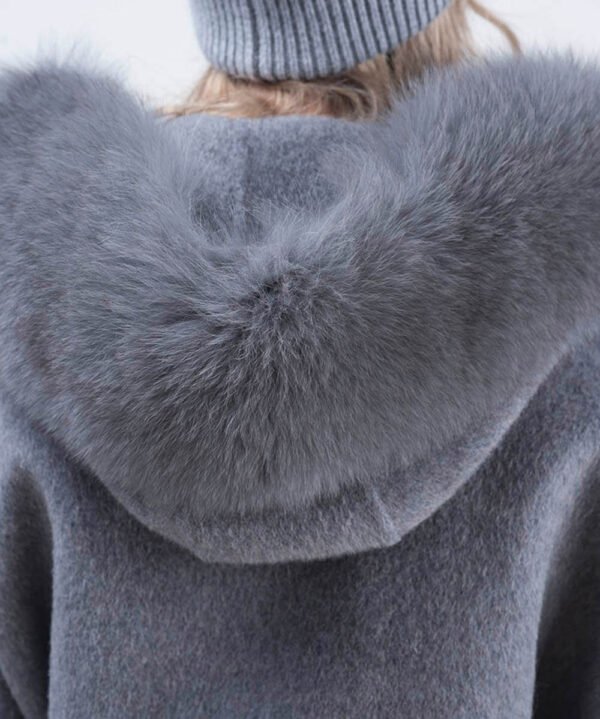 GUG Cashmere Wool Fox Fur Coat - Image 9
