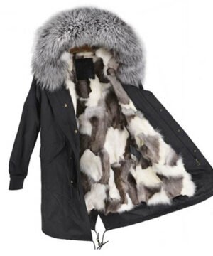 GUG Black Husky Fur Parka Jacket
