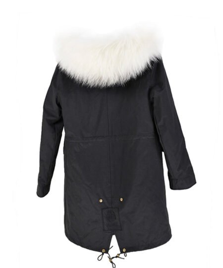 GUG Black White Fur Parka Jackets
