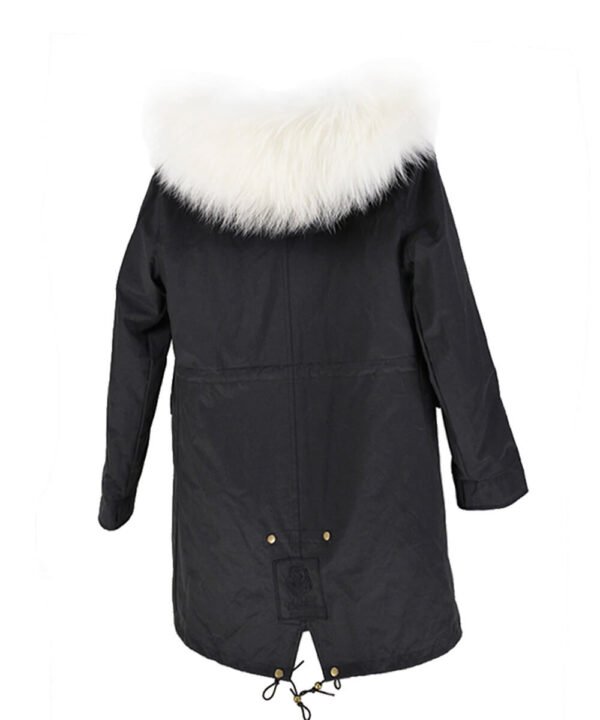 GUG Black White Fur Parka Jackets - Image 2