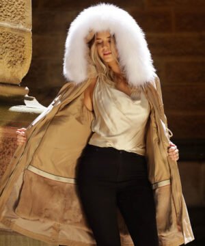 GUG Khaki Long Fur Parka Jacket