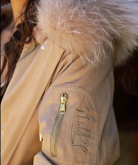 GUG Khaki Long Fur Parka Jacket