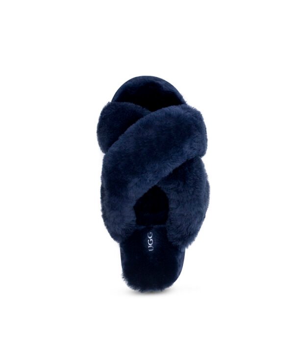 Navy UGG Cross Over Slippers