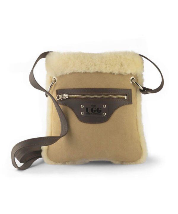 UGG Ziptop Shoulder Sheepskin Bag - Sand