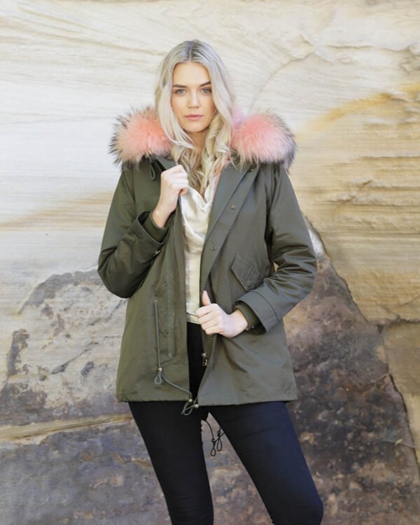 GUG Green Husky Fur Parka Jacket - Image 4