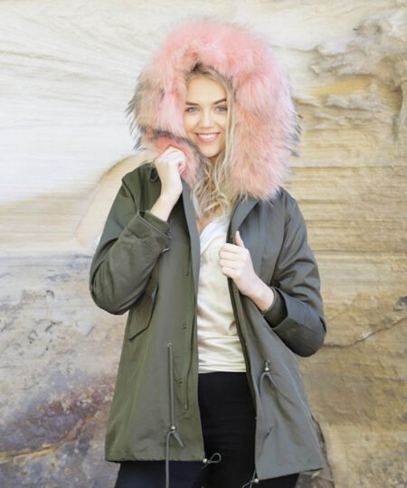GUG Green Husky Fur Parka Jacket