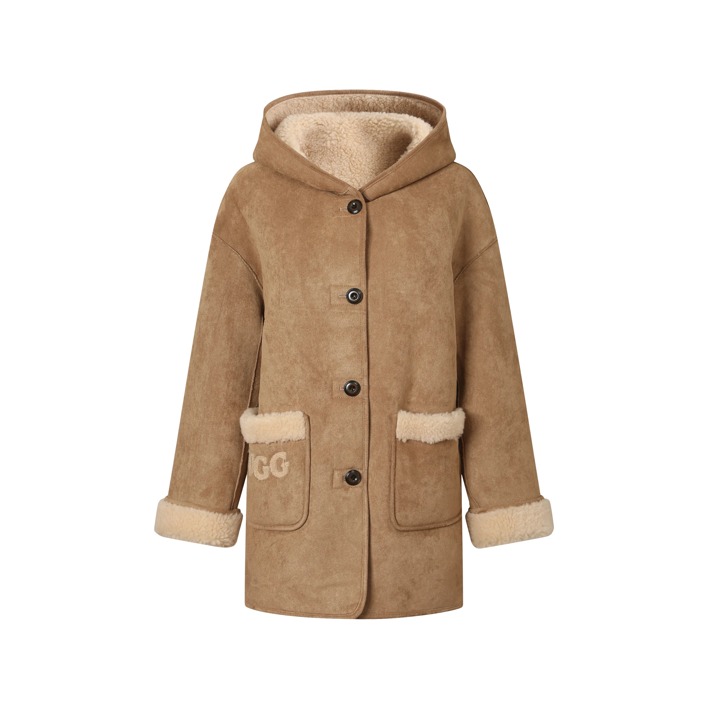 Willow Women's Hooded UGG Shearling Coat